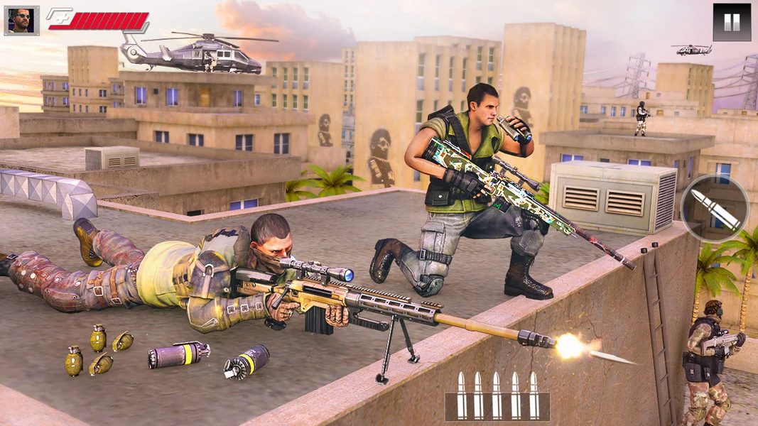Sniper Shoots Offline Games 3D - Gameplay image of android game