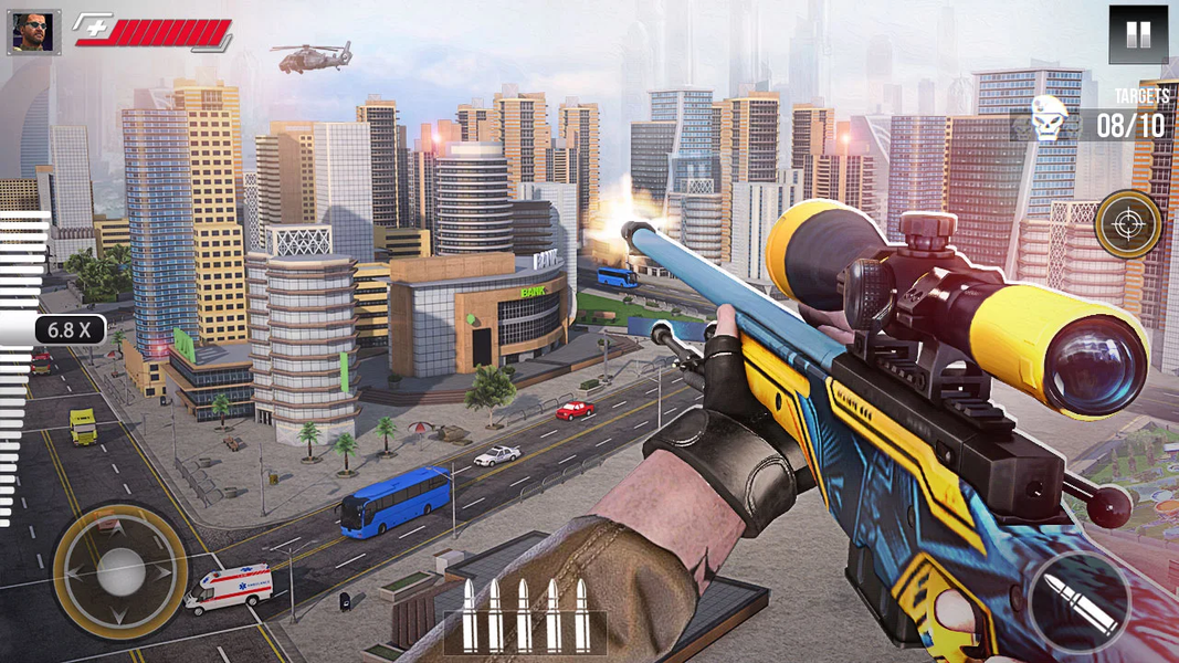 Sniper Shoots Offline Games 3D - Gameplay image of android game