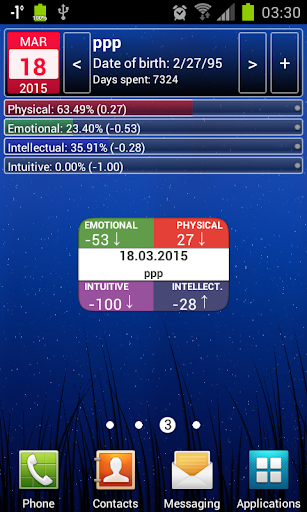 Biorhythms Calculator Lite - عکس برنامه موبایلی اندروید