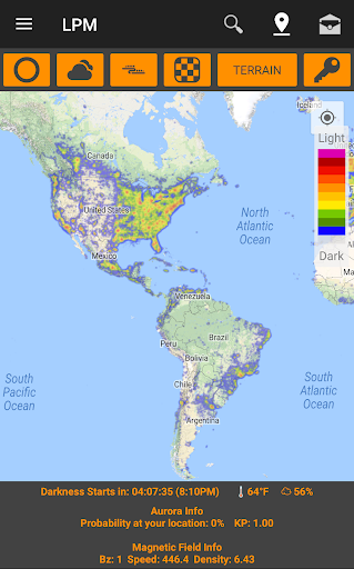 Light Pollution Map - Dark Sky - عکس برنامه موبایلی اندروید