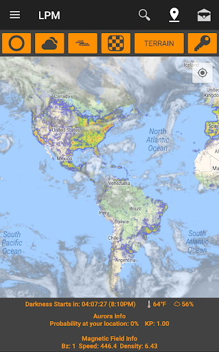 Light Pollution Map - Dark Sky - عکس برنامه موبایلی اندروید