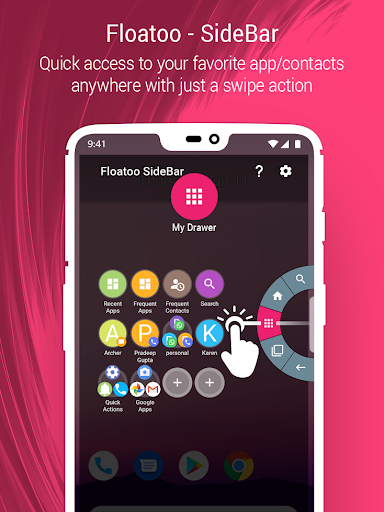 Sidebar, Edge Screen, Circle Launcher - Floatoo - عکس برنامه موبایلی اندروید