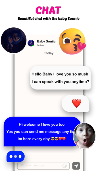 Baby soniic video call - عکس بازی موبایلی اندروید