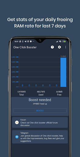 One Click Booster [ROOT] - Image screenshot of android app