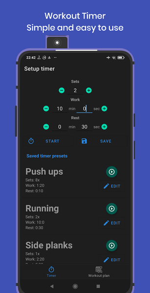 Workout Timer: HIIT & Planning - Image screenshot of android app