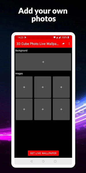 3D Cube Live Wallpaper - Image screenshot of android app