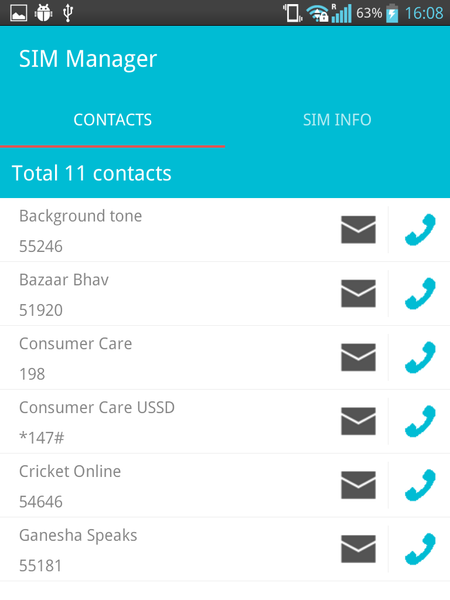 SIM Manager - Image screenshot of android app