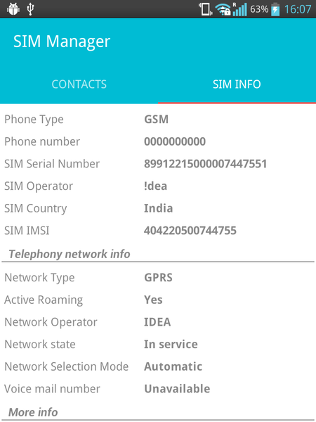 SIM Manager - Image screenshot of android app