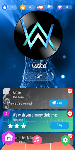 Alan Walker : Piano Tiles DJ - Gameplay image of android game