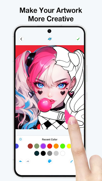 Summer Adult Coloring Book - Gameplay image of android game