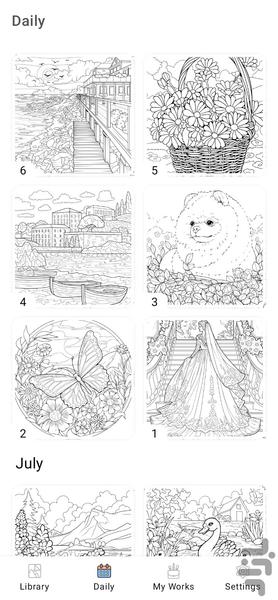 Paint Number - Color -کتاب رنگ آمیزی - Gameplay image of android game