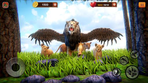 Angry Flying Lion Simulator 3d - Gameplay image of android game