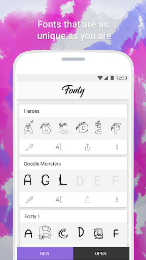 Fonty - Draw and Make Fonts - عکس برنامه موبایلی اندروید