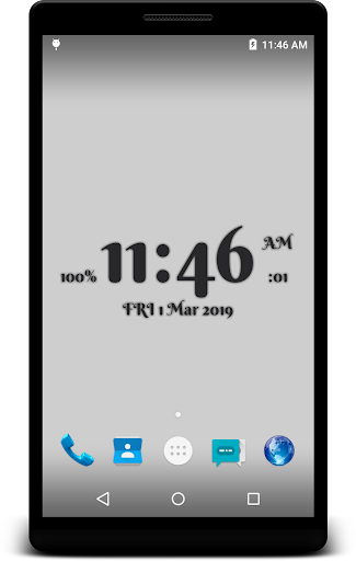 Digital Clock live wallpaper - Image screenshot of android app