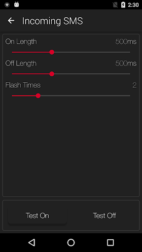 Flash Alerts on Call and SMS - Image screenshot of android app