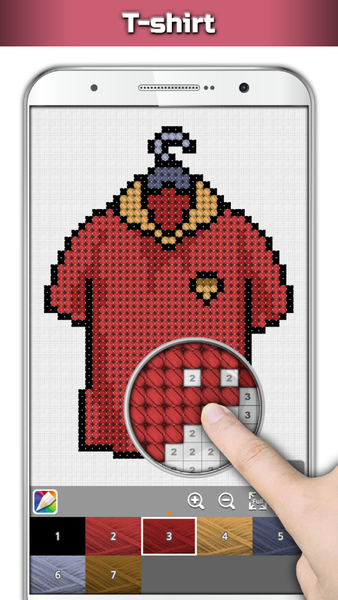 Numbering cross-stitch - Gameplay image of android game