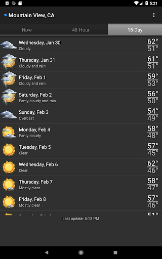 Palmary Weather - عکس برنامه موبایلی اندروید