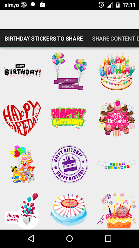 Happy Birthday Chat stickers - عکس برنامه موبایلی اندروید