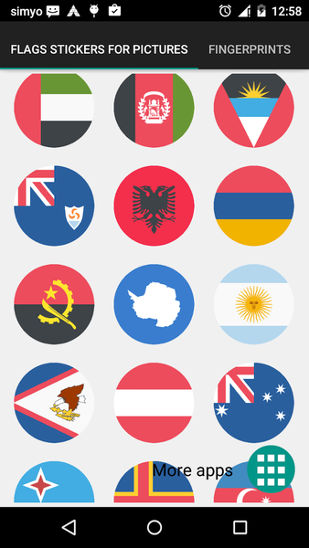 Flags stickers for pictures - عکس برنامه موبایلی اندروید