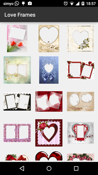 Love photo Frames - عکس برنامه موبایلی اندروید
