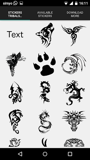 Get a Tattoo - tribal stickers - عکس برنامه موبایلی اندروید