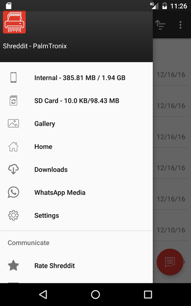 Shreddit - Data Eraser - Image screenshot of android app