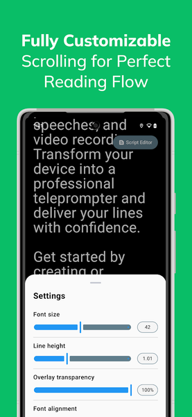 Teleprompter for Video - عکس برنامه موبایلی اندروید