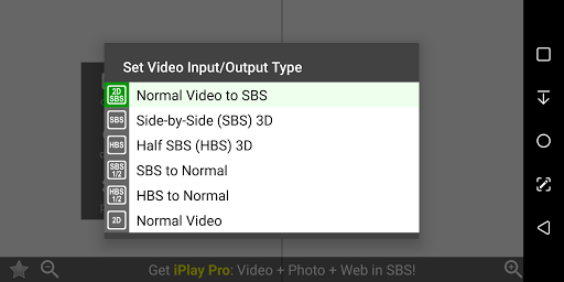 iPlay VR Player SBS 3D Video - Image screenshot of android app