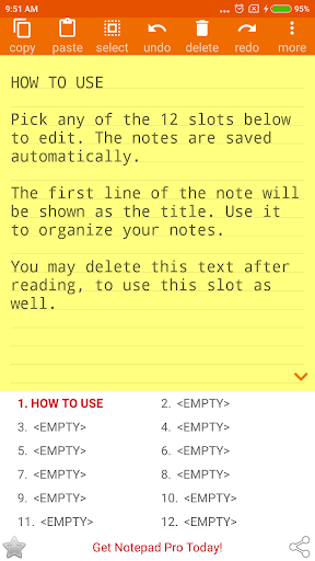 NOTEPAD - Image screenshot of android app