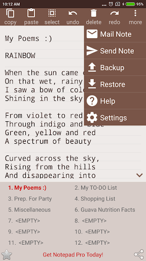 NOTEPAD - Image screenshot of android app