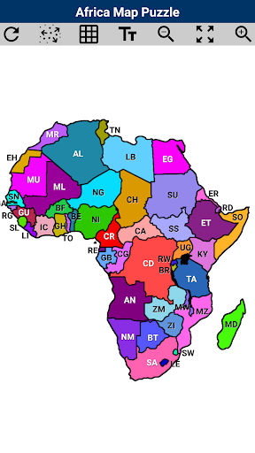 Africa Map Puzzle - Gameplay image of android game
