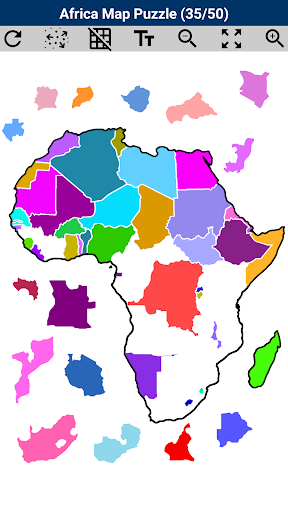 Africa Map Puzzle - Gameplay image of android game