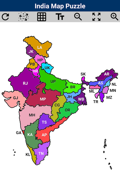 India Map Puzzle - عکس بازی موبایلی اندروید