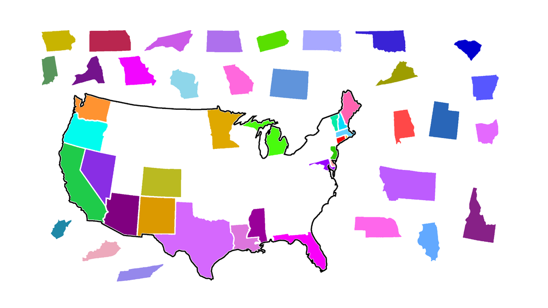 USA Map Puzzle - Gameplay image of android game