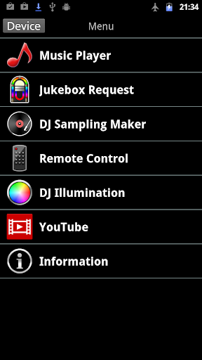 Panasonic MAX Juke - Image screenshot of android app