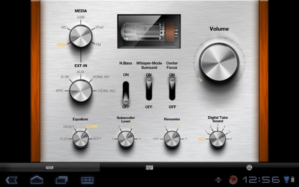 Panasonic Theater Remote 2012 - Image screenshot of android app