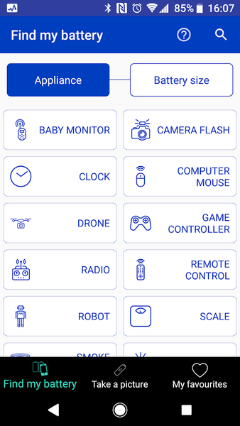 Panasonic Battery APP - Image screenshot of android app