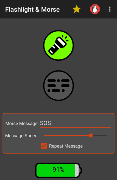 Flashlight & Morse - عکس برنامه موبایلی اندروید