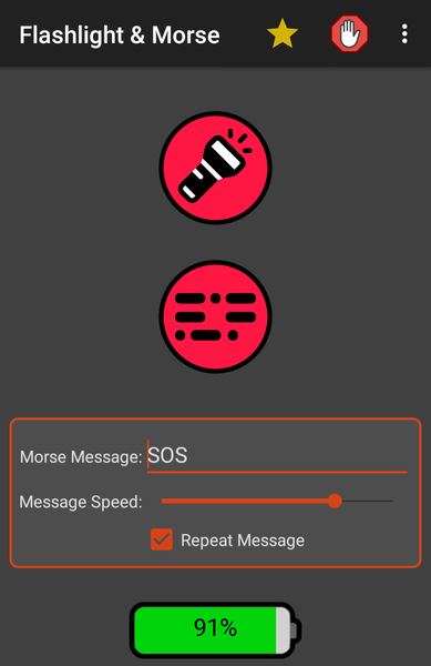 Flashlight & Morse - عکس برنامه موبایلی اندروید