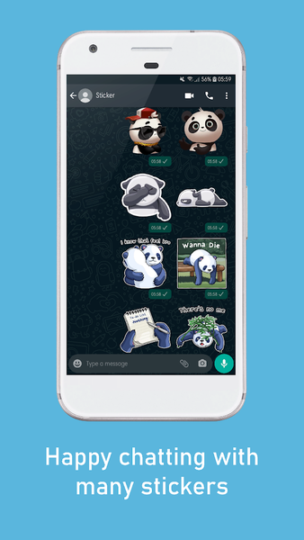 Panda Stickers WAStickerApps - عکس برنامه موبایلی اندروید
