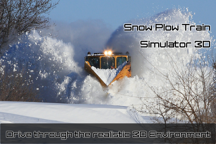 Snow Plowing Train 3D - Gameplay image of android game