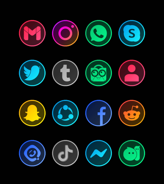 Circle Clear Icon Pack - عکس برنامه موبایلی اندروید