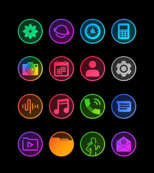 Circle Clear Icon Pack - عکس برنامه موبایلی اندروید