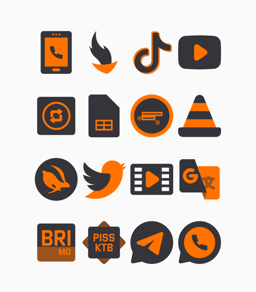 Pumpkin - Orange Icon Pack - عکس برنامه موبایلی اندروید