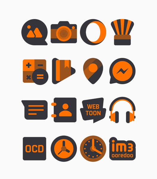 Pumpkin - Orange Icon Pack - عکس برنامه موبایلی اندروید