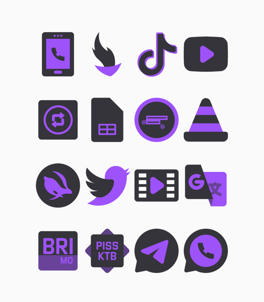 Violet - Purple Icon Pack - عکس برنامه موبایلی اندروید