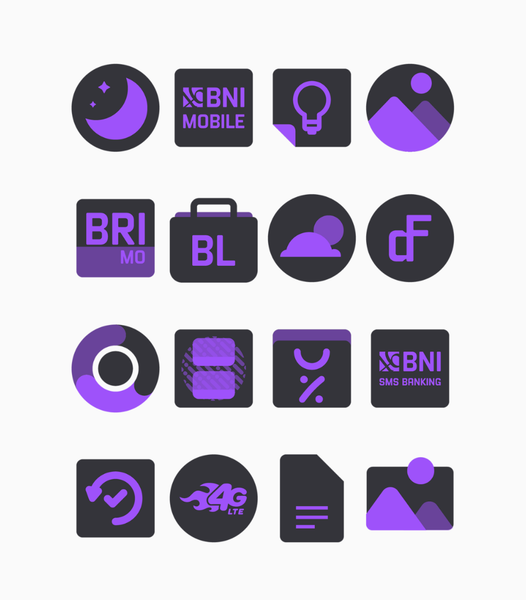 Violet - Purple Icon Pack - عکس برنامه موبایلی اندروید