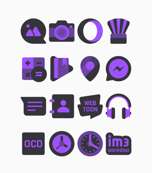 Violet - Purple Icon Pack - عکس برنامه موبایلی اندروید