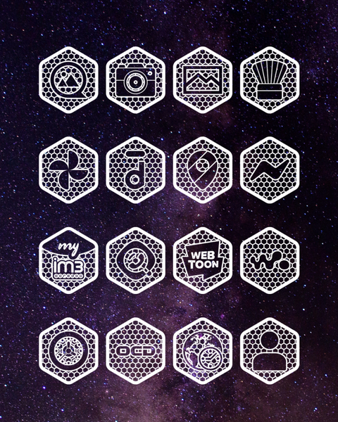 Hexanet White - Icon Pack - عکس برنامه موبایلی اندروید