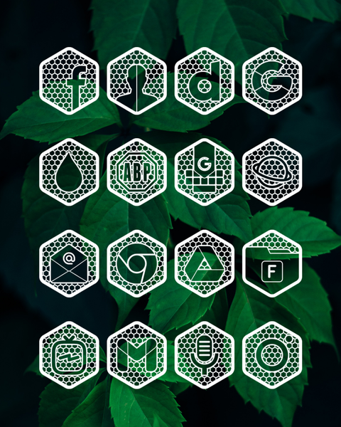 Hexanet White - Icon Pack - عکس برنامه موبایلی اندروید